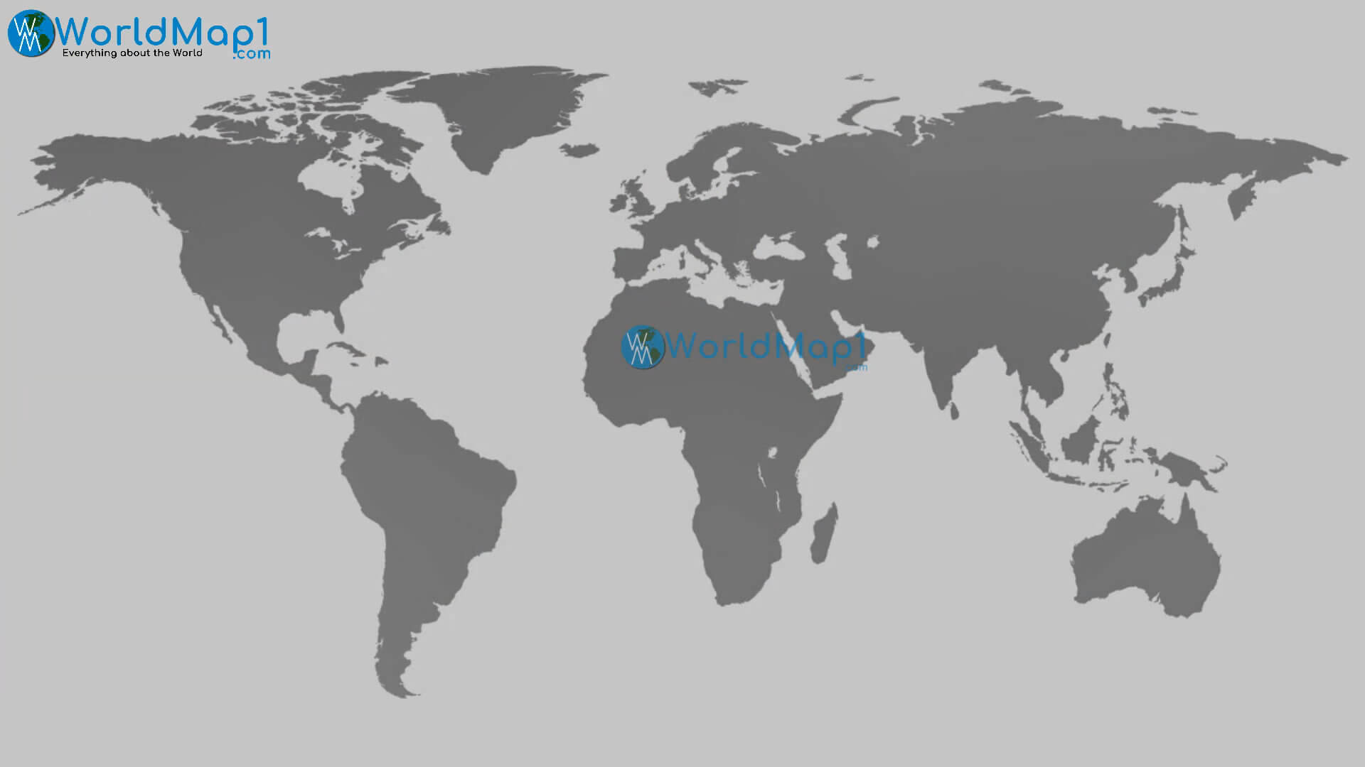World Gray Blank Map